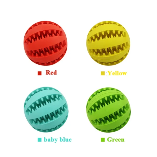 Interactive Pet Dog Toy Rubber Ball - Dental Teeth Cleaning, Durable, Food-Dispensing & Puzzle Toy for Small & Large Dogs, Puppies, Cats - Pet Supplies Auckland - Image 5