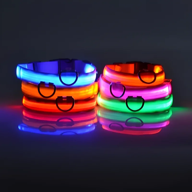 LED Nylon Dog Collar - Night Safety Flashing Glow Collar for Dogs | Luminous Pet Accessories - Image 3