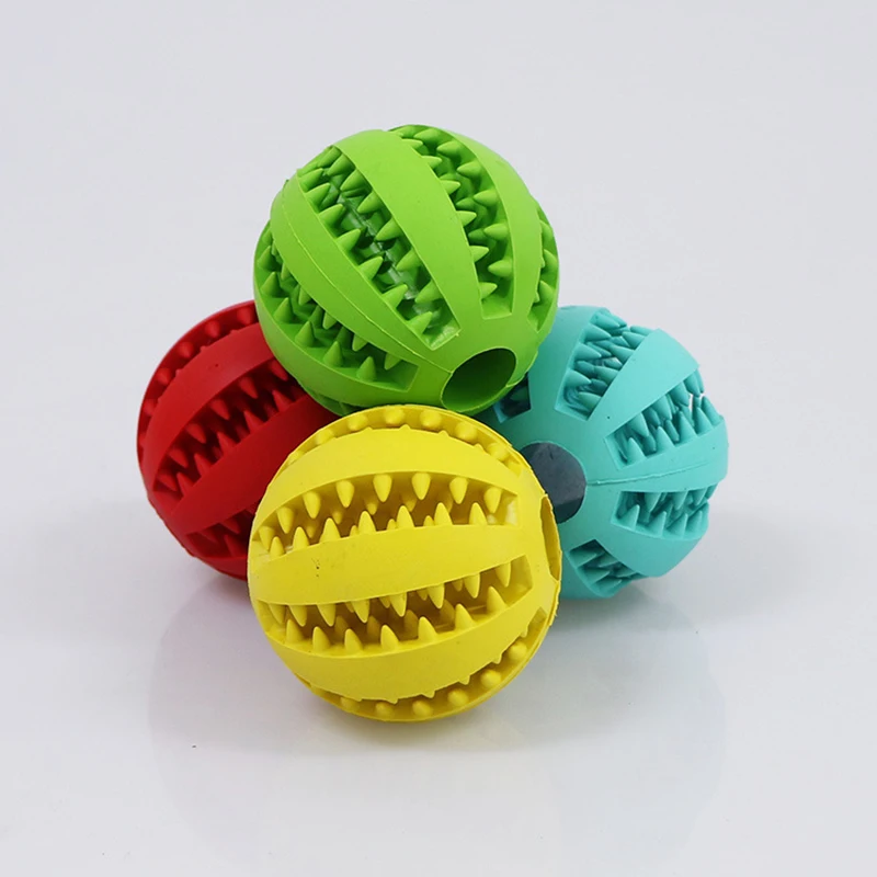 Interactive Pet Dog Toy Rubber Ball - Dental Teeth Cleaning, Durable, Food-Dispensing & Puzzle Toy for Small & Large Dogs, Puppies, Cats - Pet Supplies Auckland - Image 6